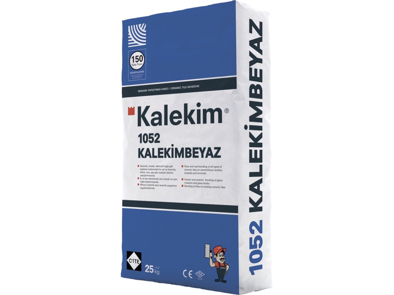 Seramik Yapıştırıcı ve Derz - KALEKİM  1052 (BEYAZ)  25KG | Akpınarlar